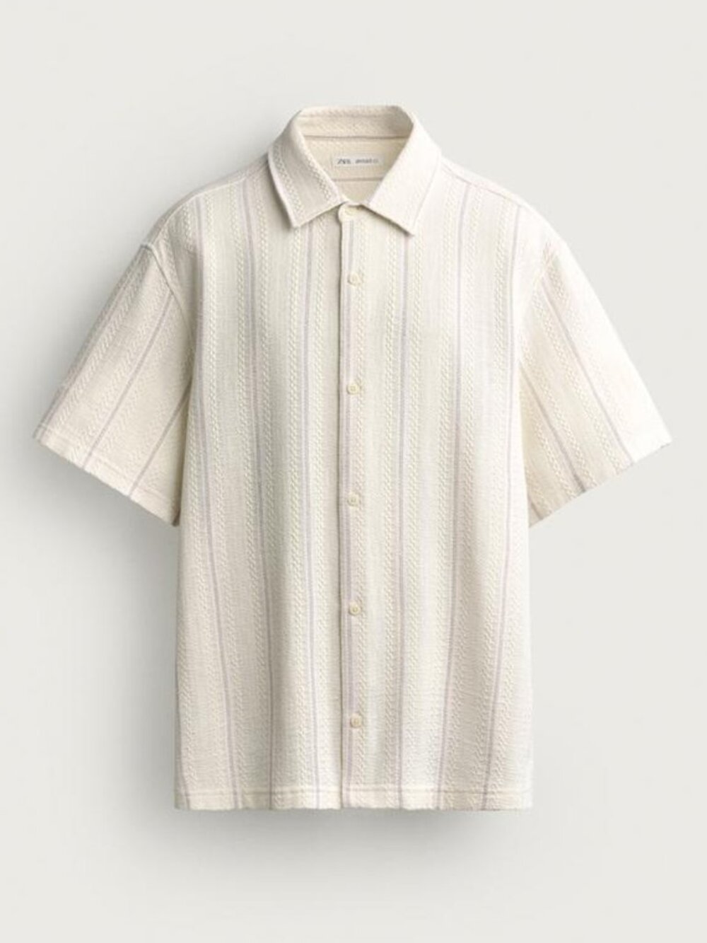 ZARA REGULAR FIT TEXTURED SHIRT